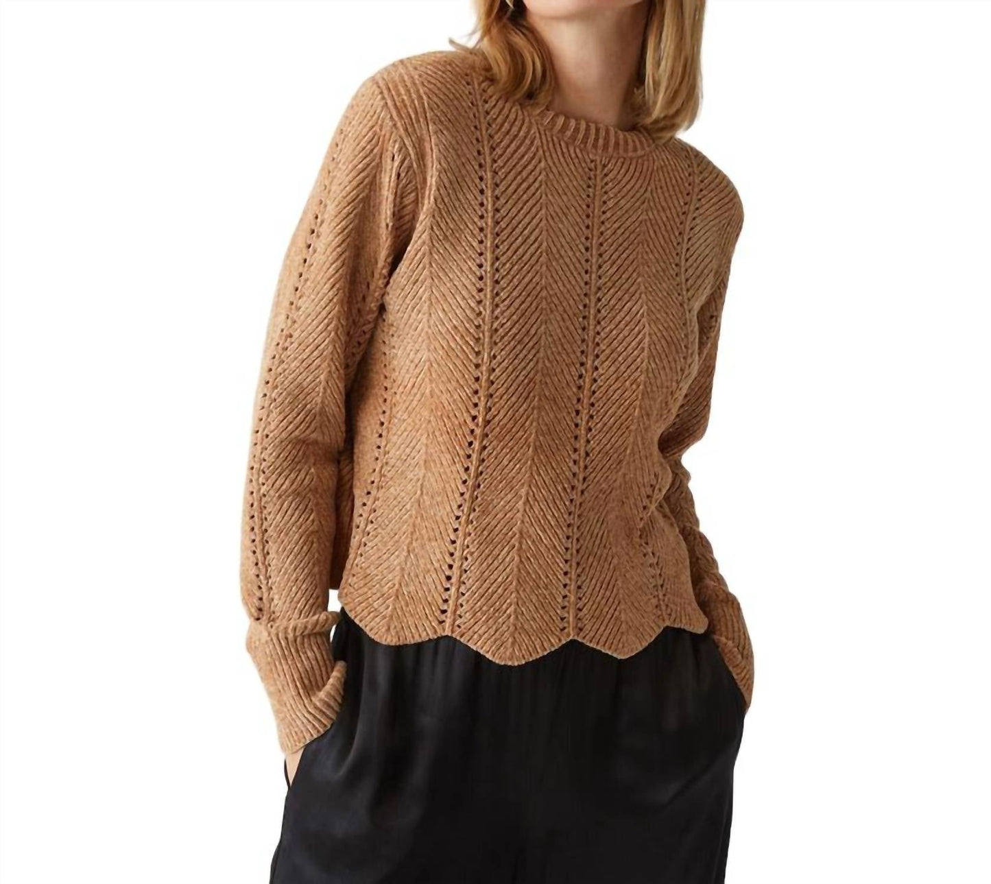 Michael Stars - LAKIN CROPPED CREW NECK PULLOVER
