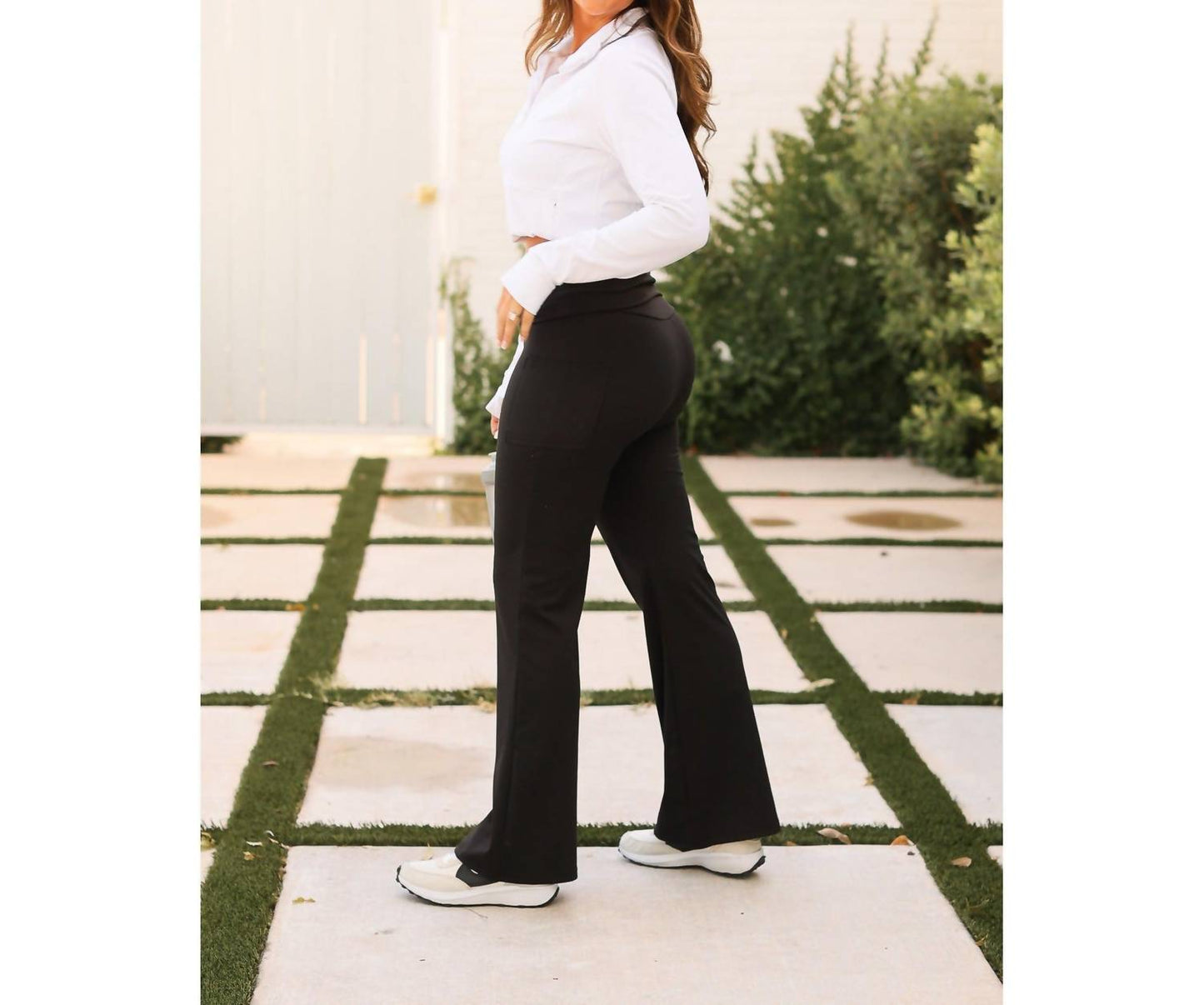 Julia Rose - Deluxe Paige Foldover Tummy Control Yoga Leggings