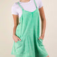 Very J - Mineral Washed Knit Mini Dress with Shorts Inside