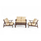 4 Pieces Outdoor Sofa Set with Cushions and Coffee Table