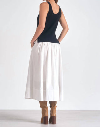 Elan - Tank Top Cotton Skirt Midi Dress