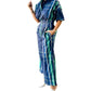 Aureum - Plaid Pleated Wide Leg Jumpsuit