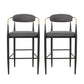 Upholstered Bar Stools With Backs For Kitchen Island (Set of 2)