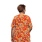 On The Plus Side - Printed Square Neck Tunic - Plus