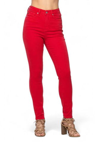 Judy Blue - HIGH WAIST CONTROL TOP GARMENT DYED SKINNY JEAN - REGULAR/CURVY