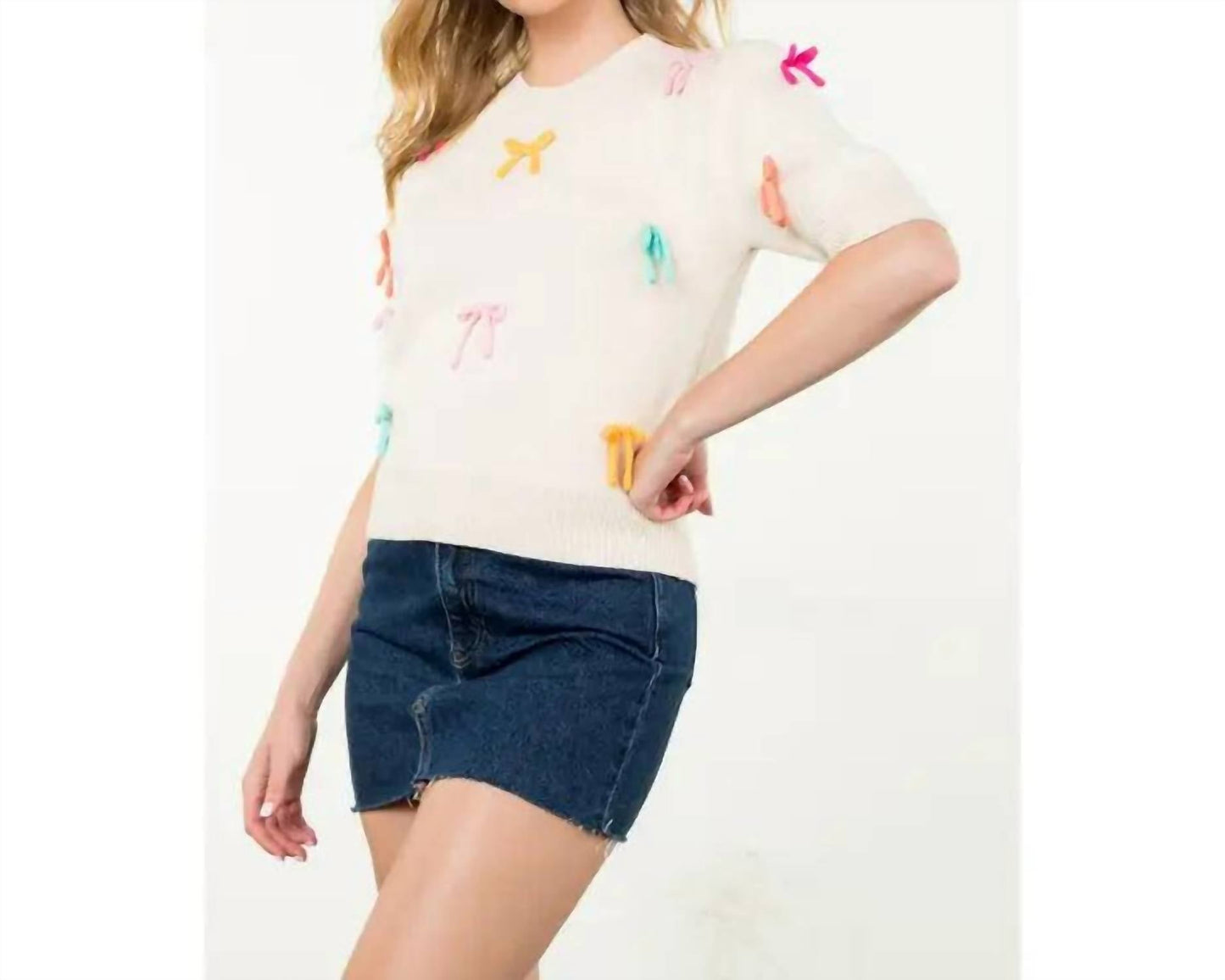 Thml - Colorful Bow Knit Top