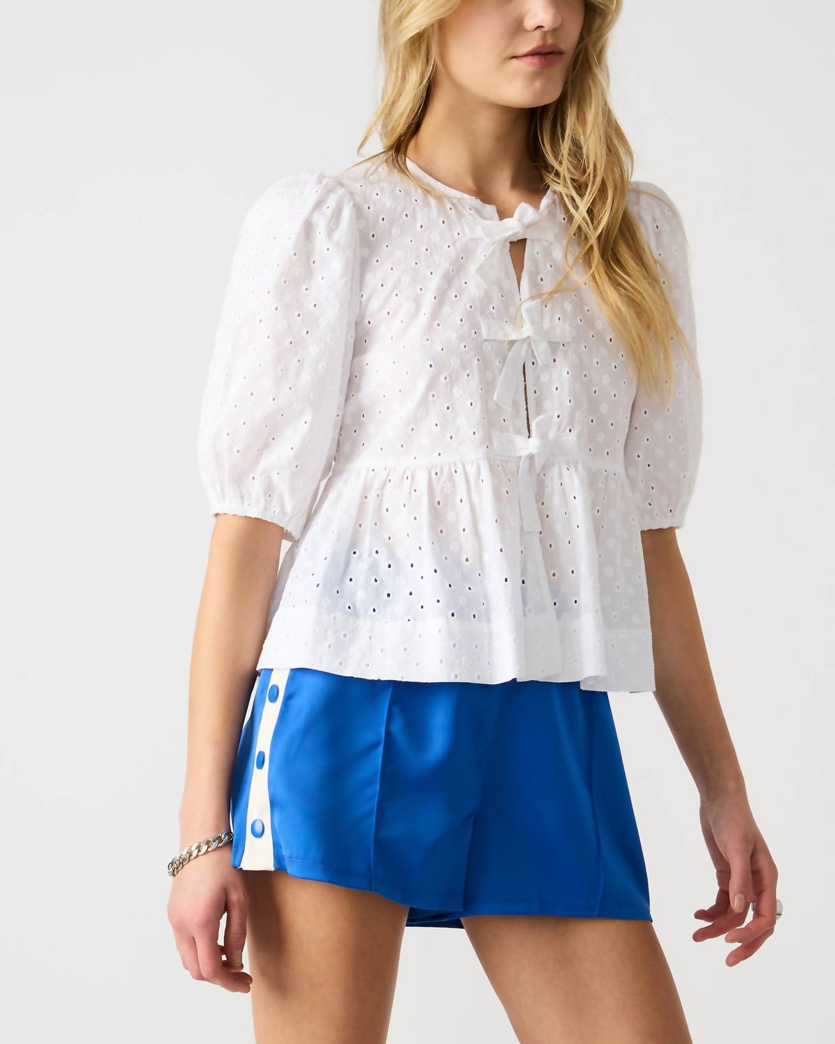 Steve Madden - Paula Tie Eyelet Top
