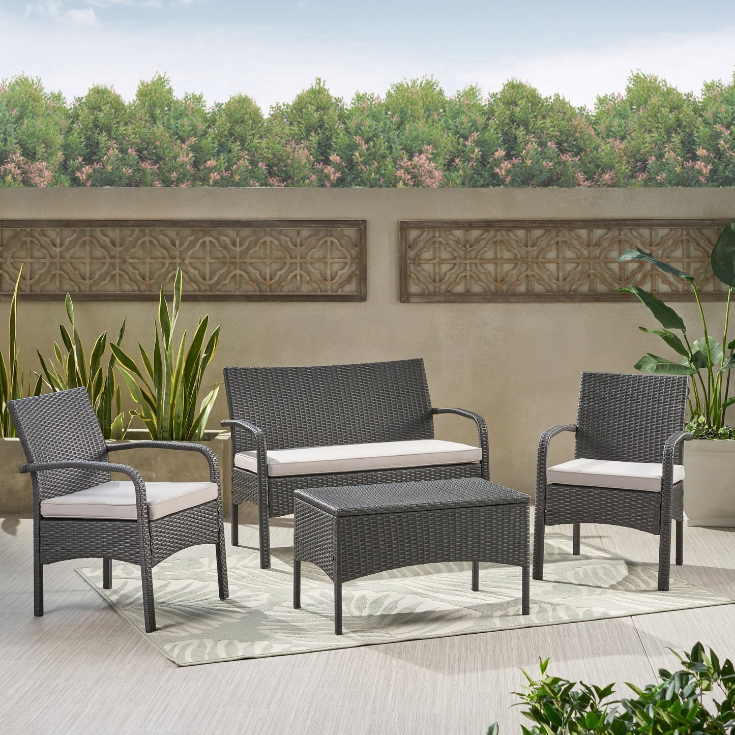 Cordoba KD Wicker 4 Piece Chat Set