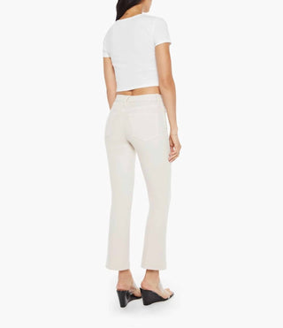 Mother - Women's Mid Rise Smoking Double Flood Cats And Dogs Tapioca