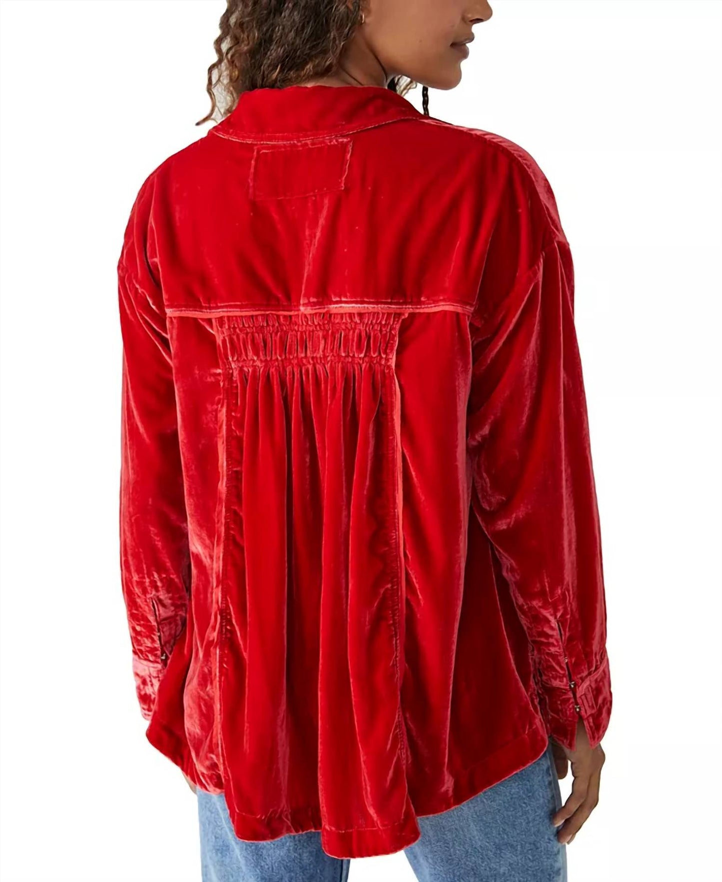 Free People - Marianne Velvet Long Sleeve Shirt