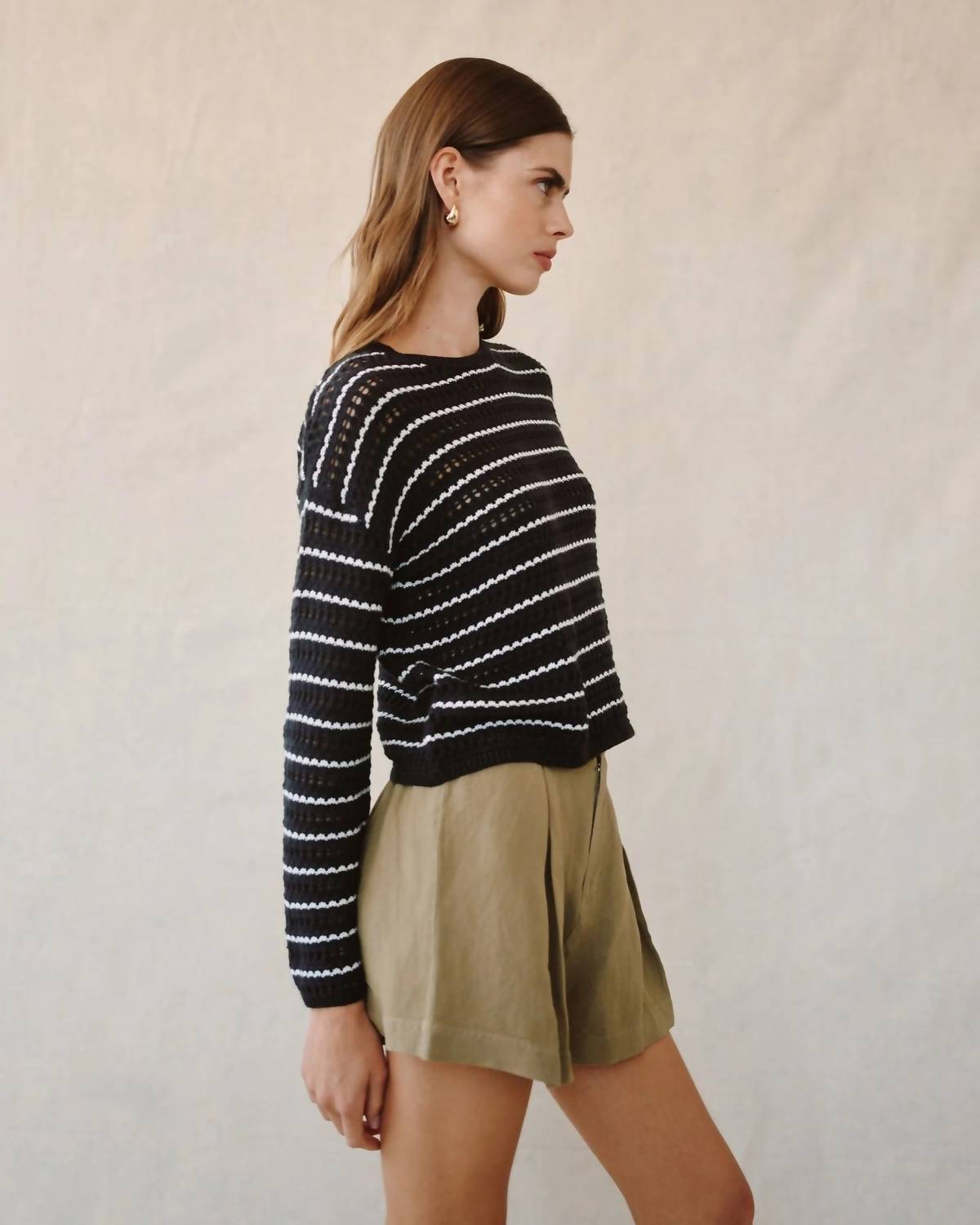 Bella Dahl - Crew Neck Striped Sweater