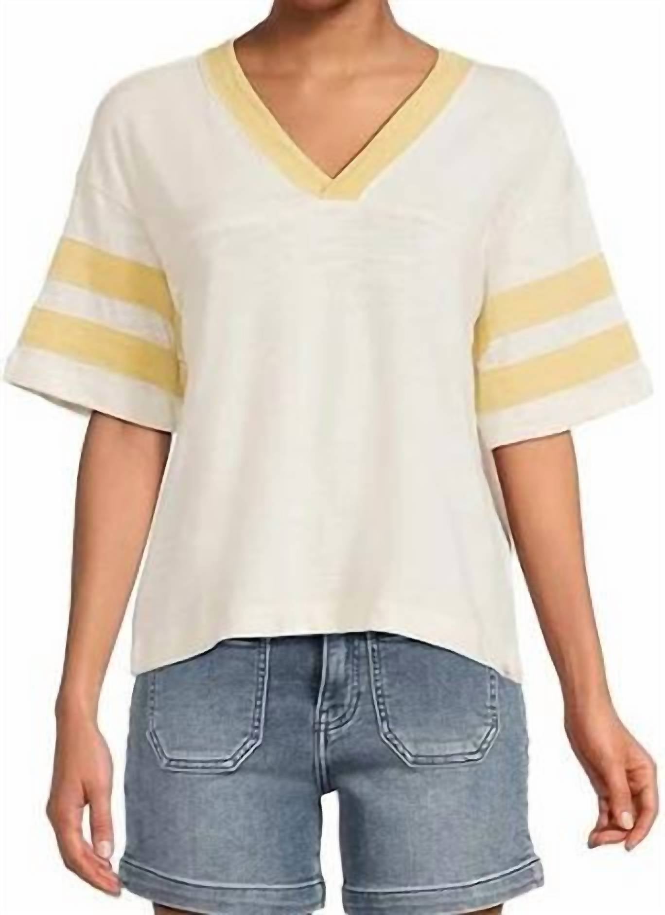 Faherty - Sunwashed Slub Varsity Tee