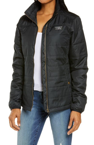 LLBean Women's Mountain Classic Water Resistant Puffer Jacket - Black