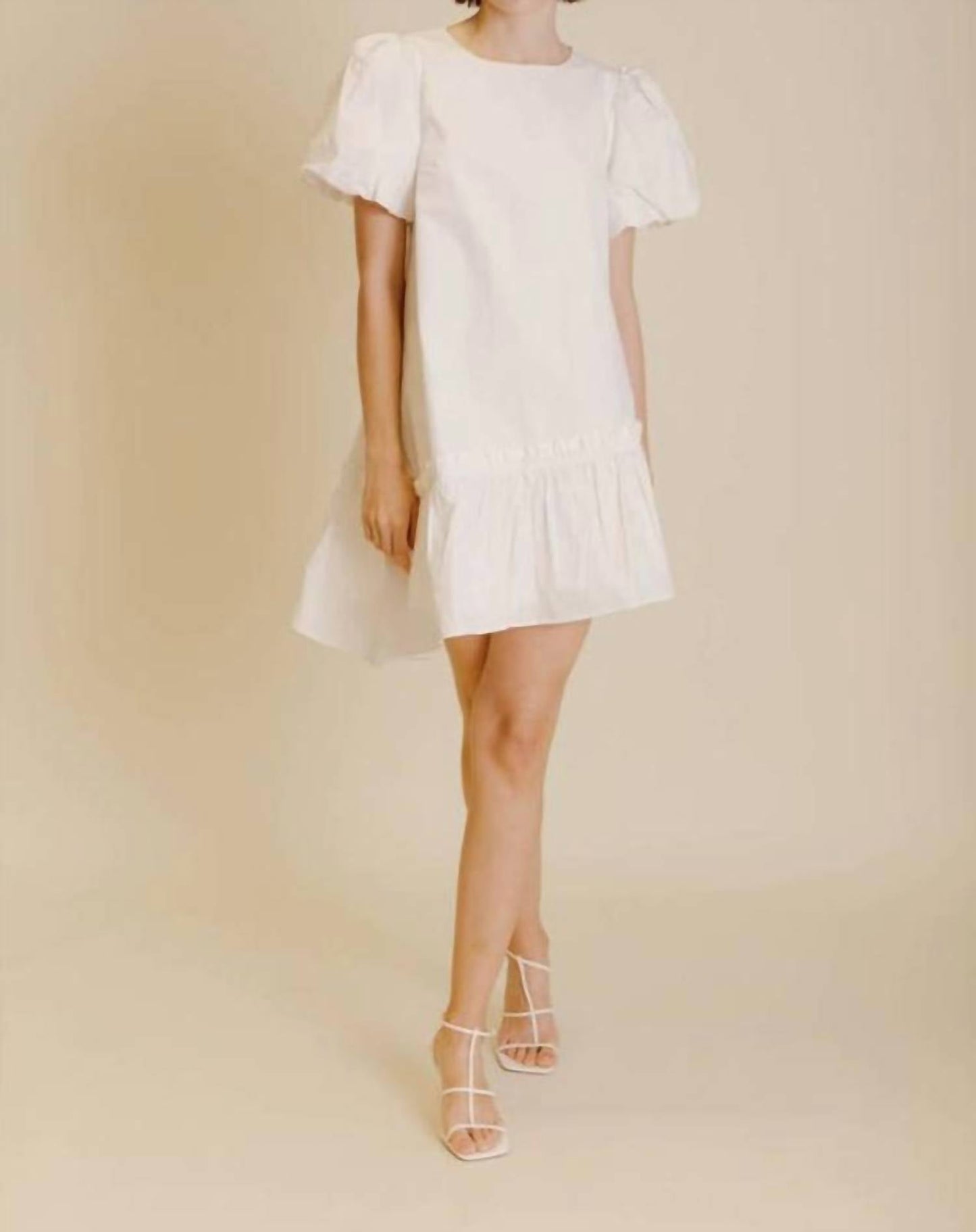 Aureum - Asymmetrical Poplin Mini Dress