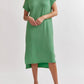 Entro - Ribbed Short Sleeve Midi Dress