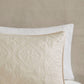 3 Piece Reversible Bedspread Set Cream Full/Queen