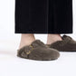 Birkenstock - Women's Boston Big Buckle Shearling Sandals Narrow