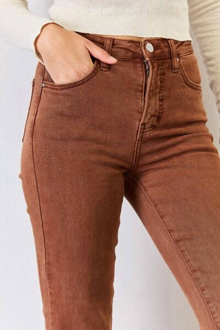 Risen - High Rise Tummy Control Straight Jeans
