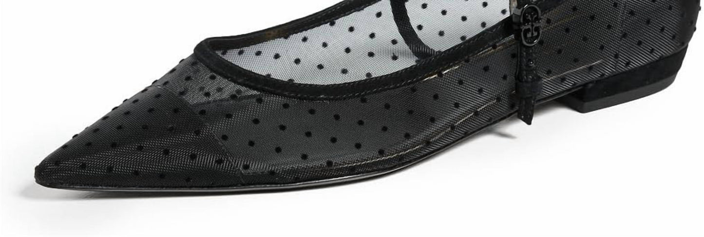 Tory Burch - Women's Double T Buckle Mary Janes Nero Shoes