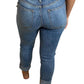 Judy Blue - Mid Rise Cuffed Skinny Capris