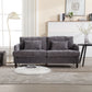 Mid Century Modern Fabric Loveseat Sofa, 2 Seat Upholstered Couch