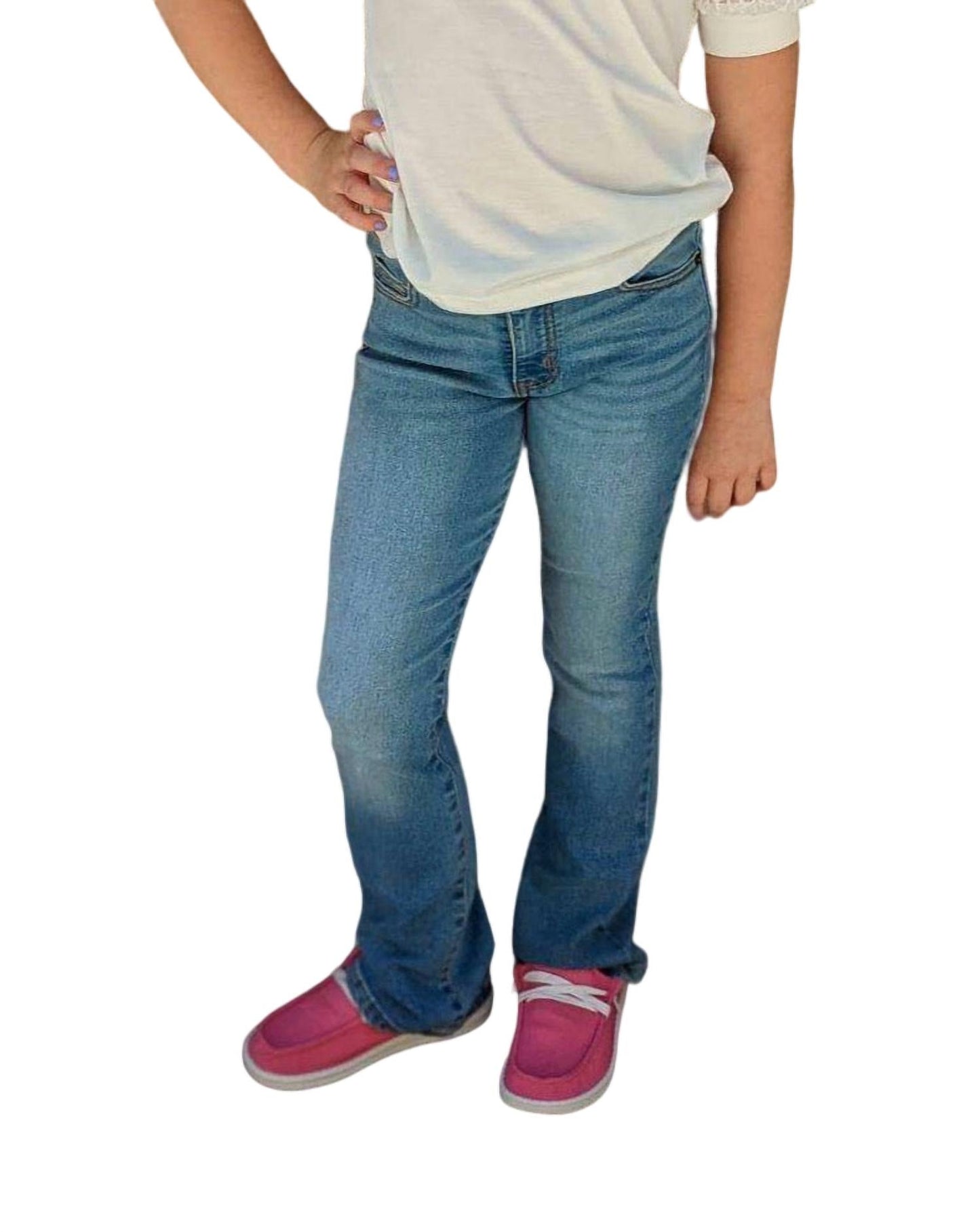 Lucky & Blessed - Girl's Mid Rise Bootcut Jeans