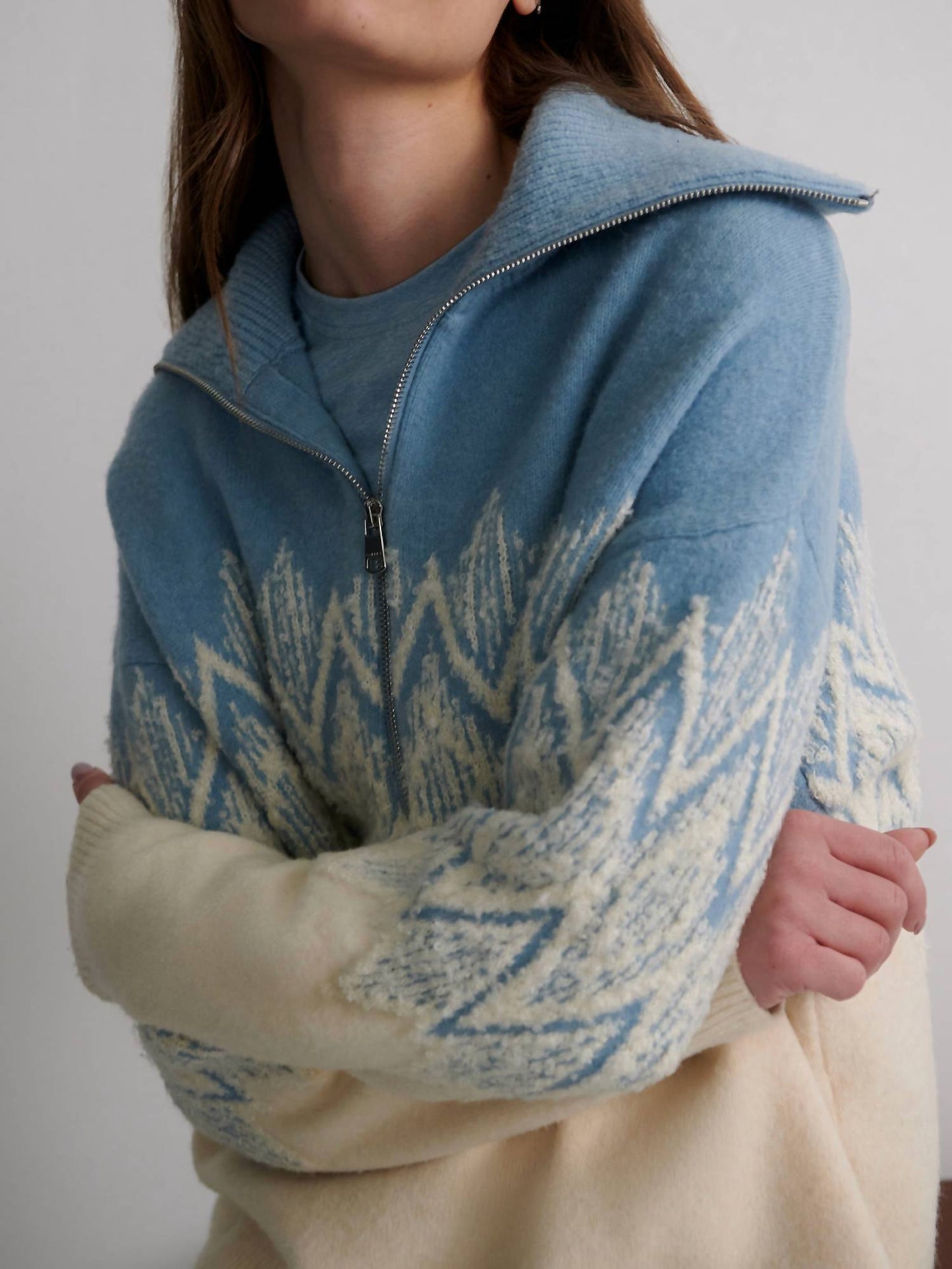 Varley - Hedda Fairisle Half Zip Sweater