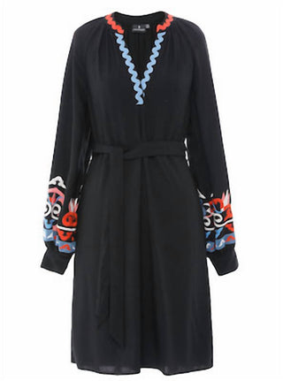 Emily Lovelock - VANEZA Applique Short Dress