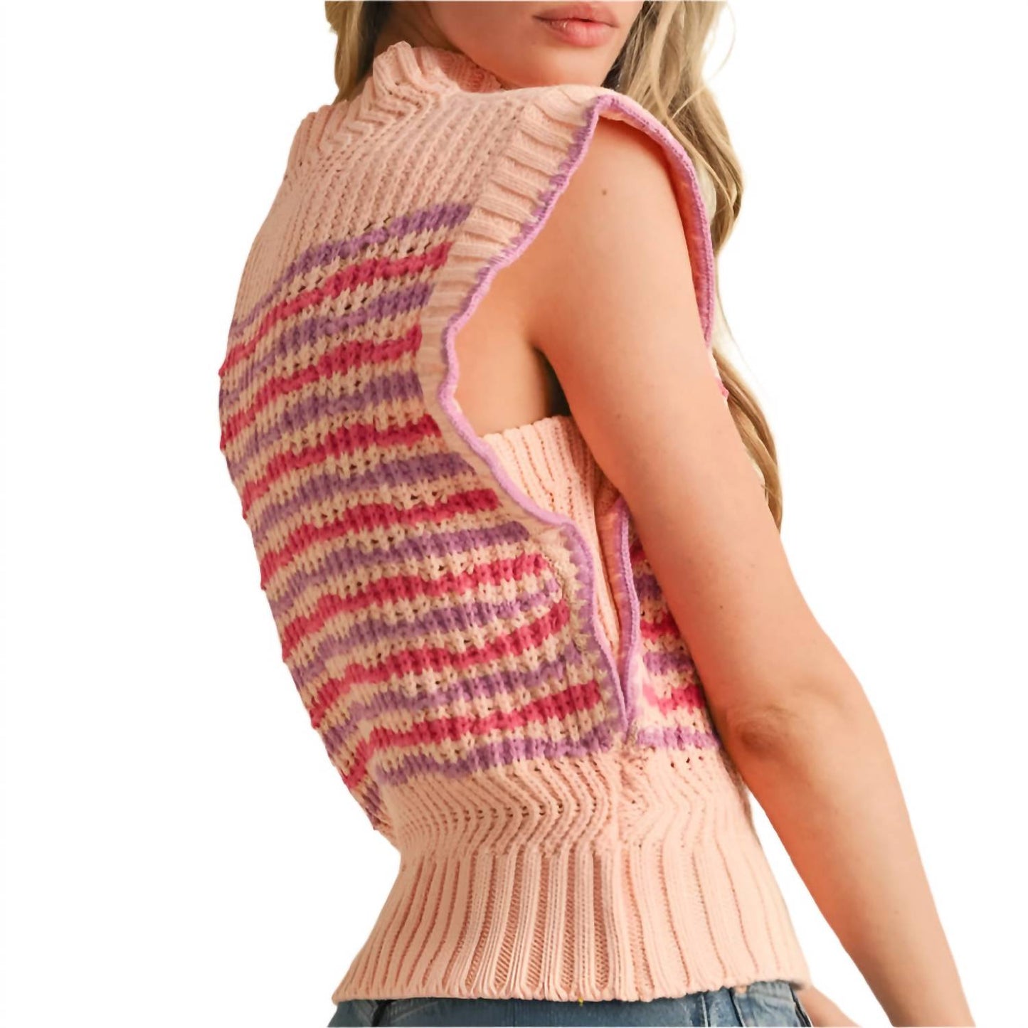 &Merci - Mock Neck Sweater Vest