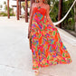 Flying Tomato - Sunset Getaway Crochet & Print Maxi Dress