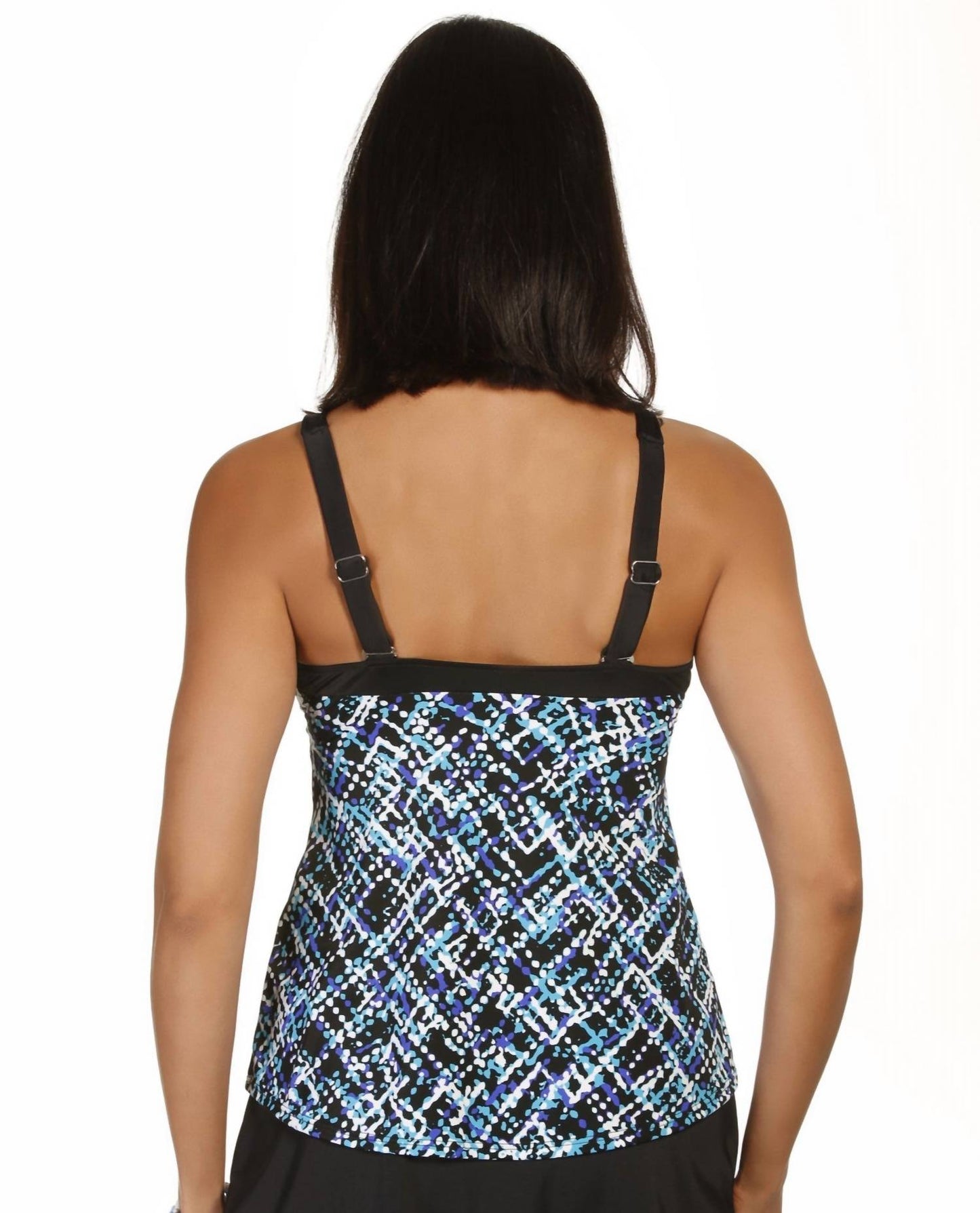 Caribbean Joe - V-neck Framed Surplice Tankini Top
