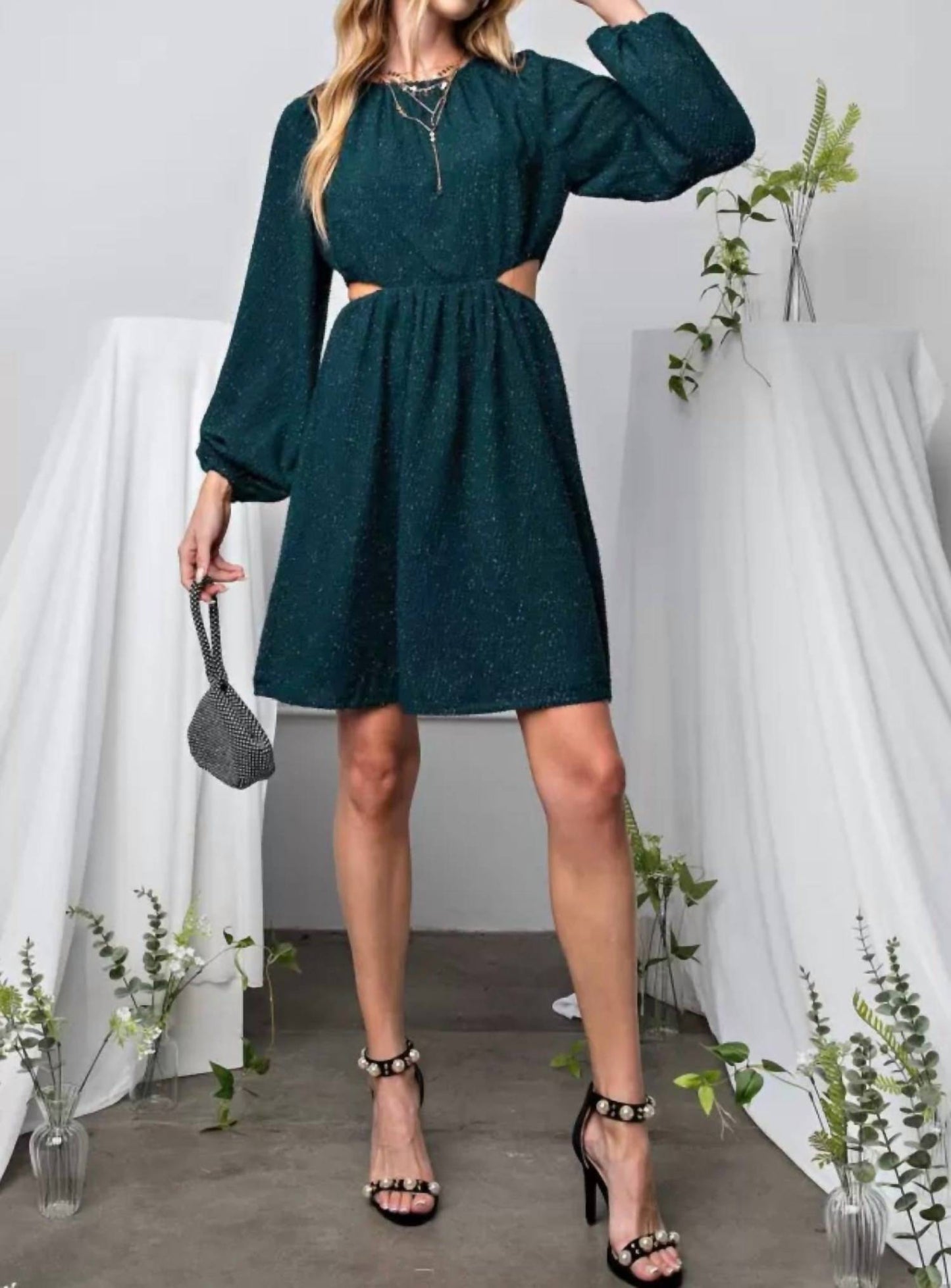 143 Story - Hunter Metallic Cutout Mini Dress