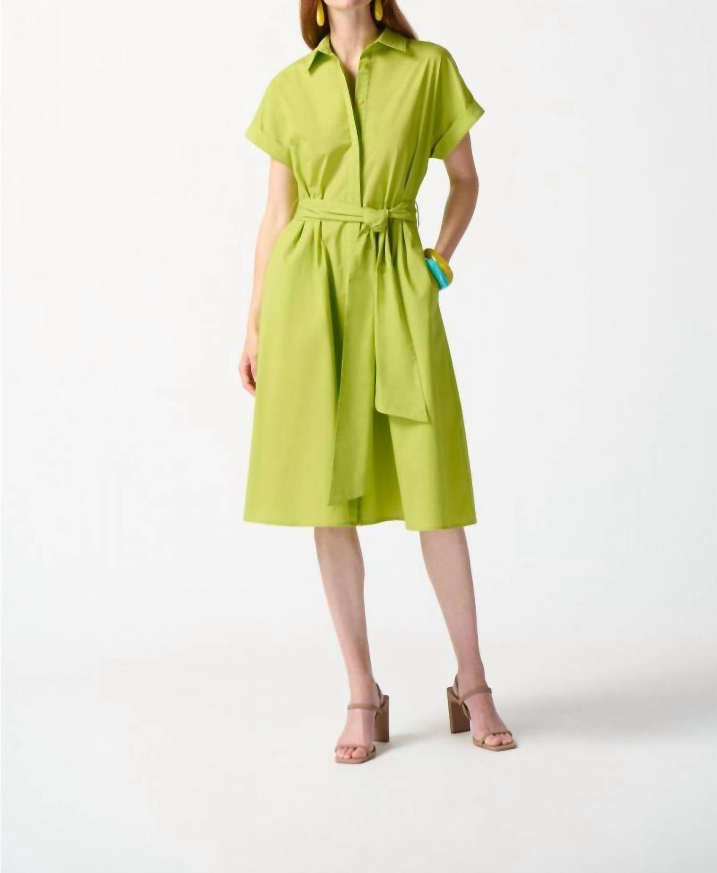 Joseph Ribkoff - Collared Short Sleeve Fit & Flare Shirt Dress