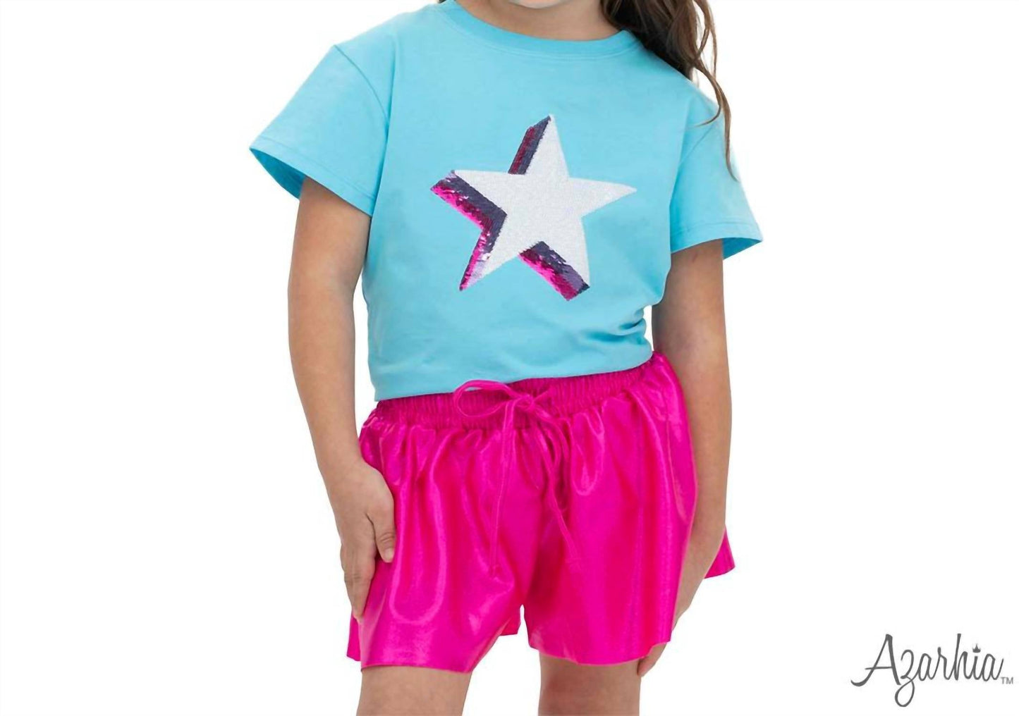 Azarhia - Girls Sequin Stars Tee