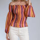 Lola & Sophie - Women's Smocked Off The Shoulder Top