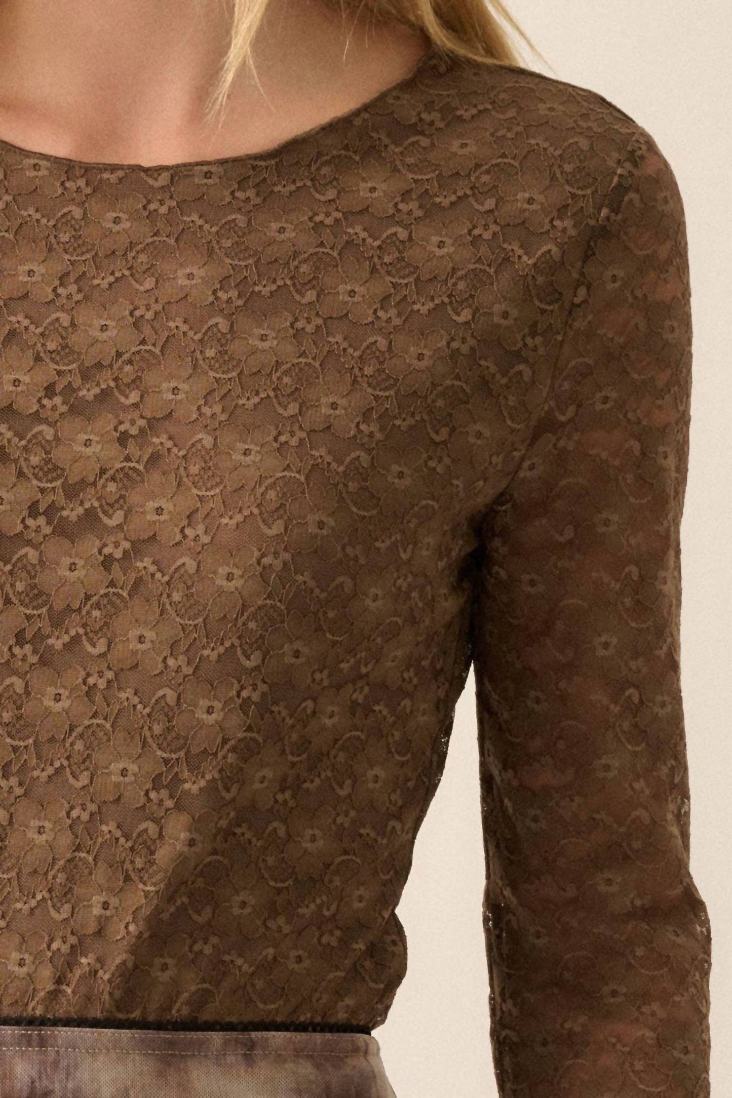 Promesa - Lace Woven Bodysuit