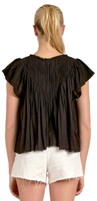 Elan - Flutter Sleeve Shirt