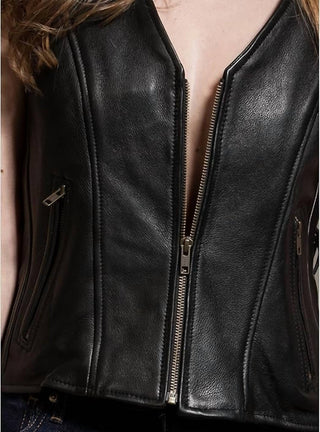 Lesa Collection - Cowhide Leather Braided Vest