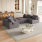 Modern Upholstered Sectional Boneless Couch Set