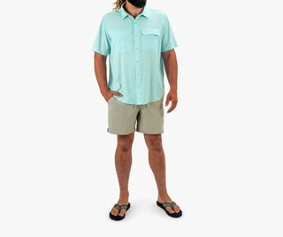 Aftco - Air-o Mesh Printed Short Sleeve Button Down Shirt