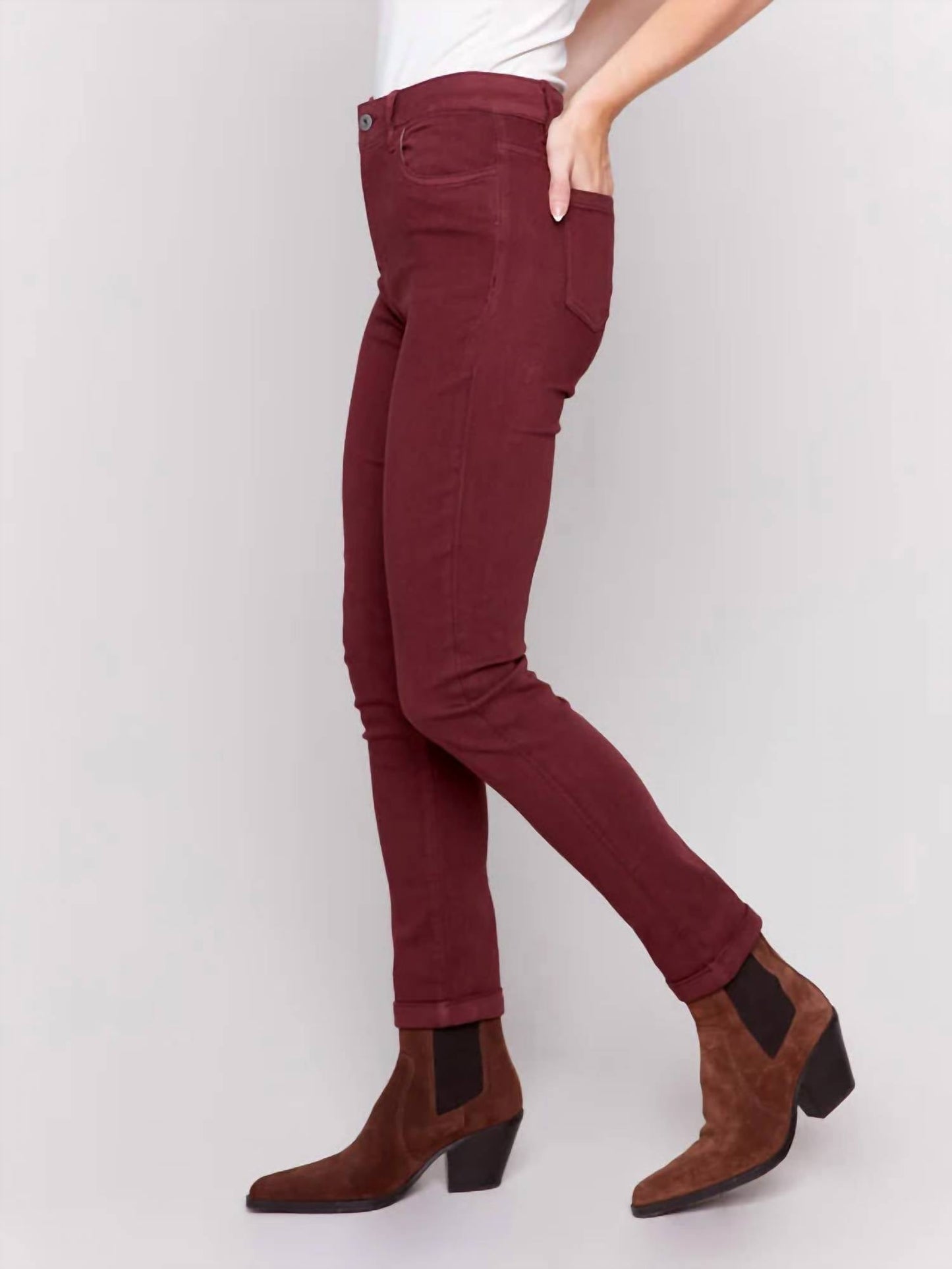 Charlie B - Mid-rise Cuff Hem Pant