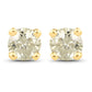 0.92 Carat Genuine LB Diamond 14K Yellow Gold Earrings