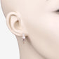 1.32 Carat Genuine Morganite and White Topaz .925 Sterling Silver Earrings