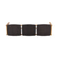 Cambria Rustic 3-Seater Outdoor Bench with Teak Finish