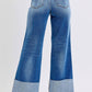 Judy Blue - High Waist Retro Wide Leg With Cuff Jeans