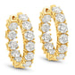 3.08 Carat Genuine Lab Grown Diamond 14K Yellow Gold Earrings