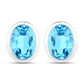 4.00 Carat Genuine Swiss Blue Topaz .925 Sterling Silver Earrings