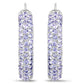 3.06 Carat Genuine Tanzanite .925 Sterling Silver Earrings