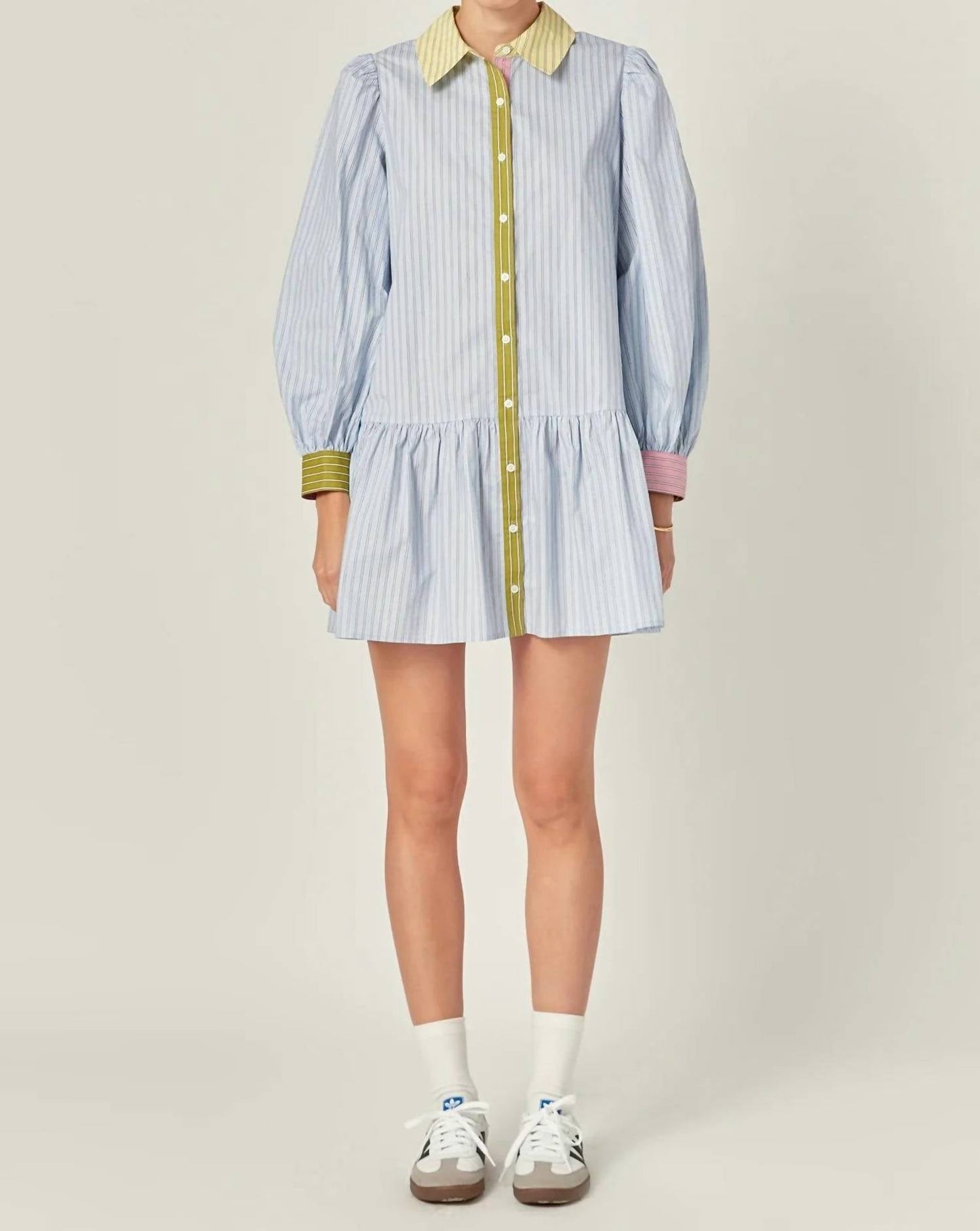 2.7 August Apparel - Color Block Stripe Dress