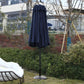 14.8 Ft Double Sided Outdoor Umbrella Rectangular Large with Crank (Navy Blue) (No Base)